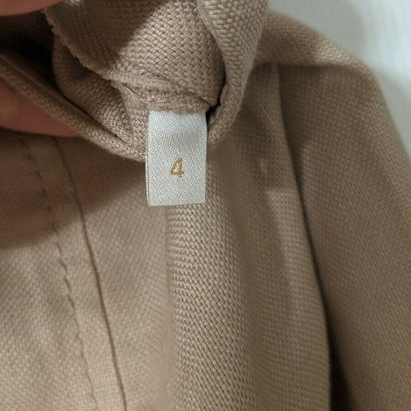 Valentino Light Beige Tan Linen Flowy Skirt Sz 4 / Small - Picture 5 of 8